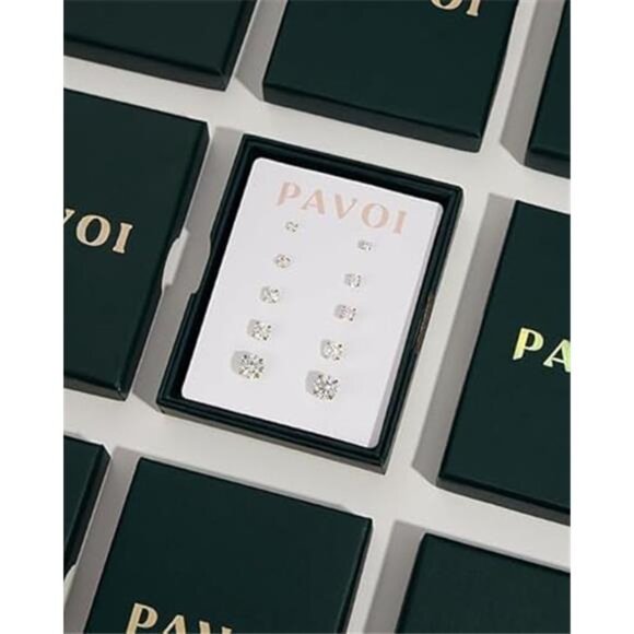 14K Gold Plated Sterling Silver Post Huggies | Cubic Zirconia Huggie - Picture 11 of 12